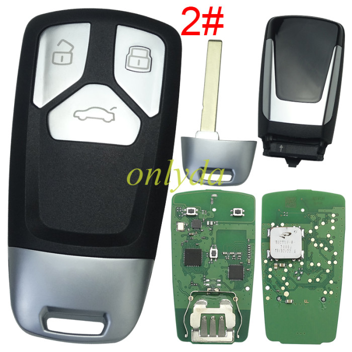 KYDZ for Audi Keyless 3/ 3 +1 button remote key with 433.92mhz with 60 ponits