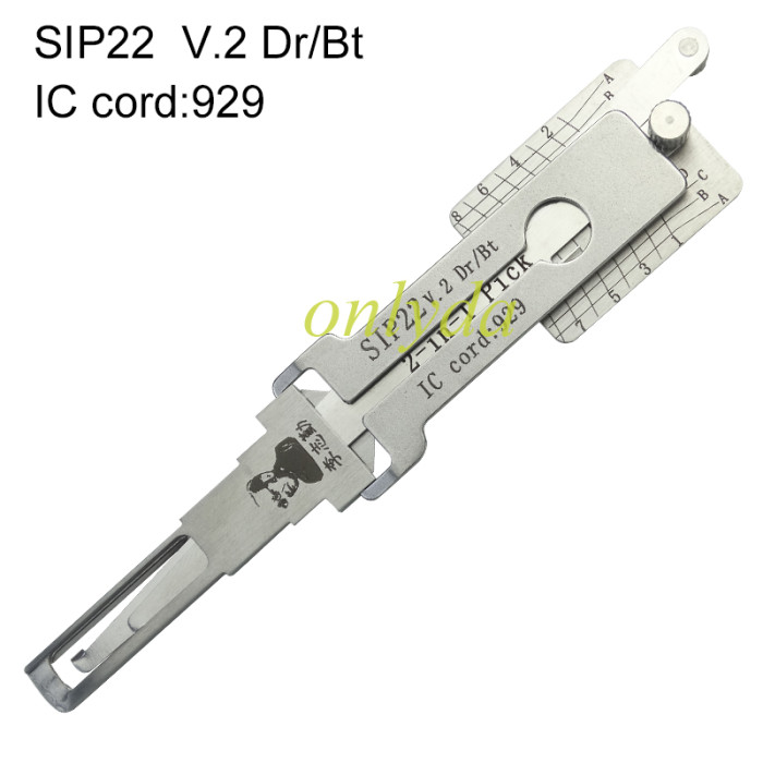 Fiat SIP22 Dr/Bt IC cord:929 2-in-1 Pick lock pick and decoder  together used for Fiat,Alfa Romeo,Maserati