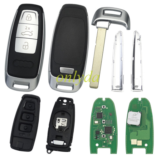 KYDZ Universal Remote key ZNAU-5D for Audi  5D smart key with  3 BUTTON remote  key with 5D MQB49 chip   433mhz