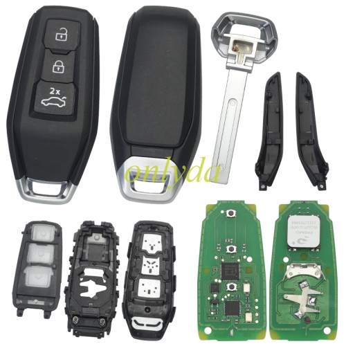 KYDZ Universal Remote key ZNAU-5D for Audi 5D vw smart key with  3 BUTTON remote  key with 5D MQB49 chip   433mhz