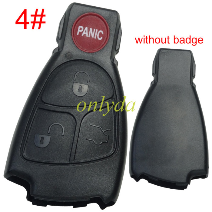 Free shipping from HK,10pcs/lot for Benz 3 button remote key blank without badge,