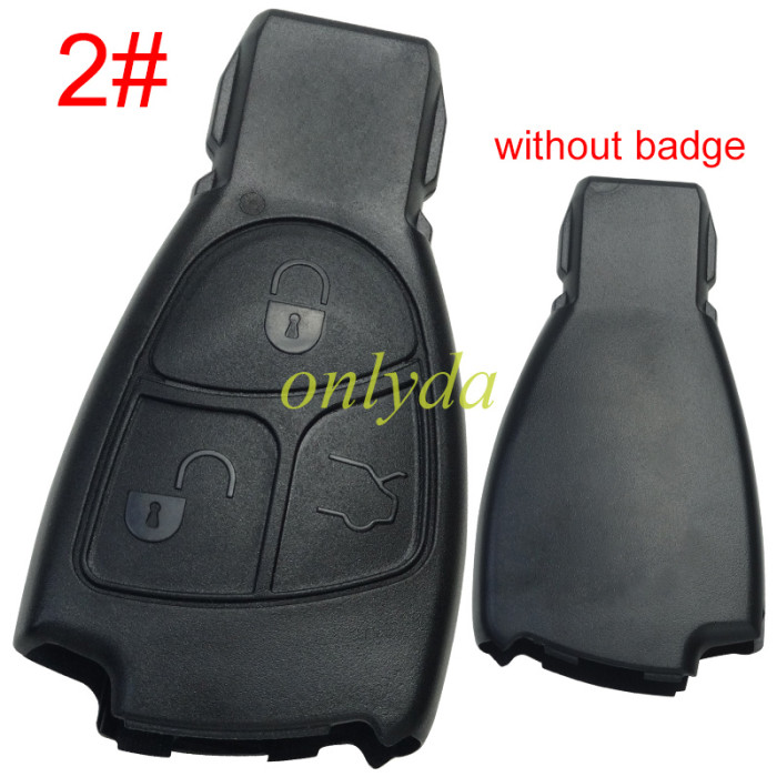 Free shipping from HK,10pcs/lot for Benz 3 button remote key blank without badge,
