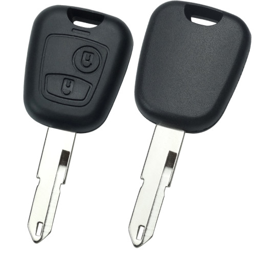 free shipping 10pcs/unit,Peugeot  2 buttons remote key shell with NE73 206  blade without logo