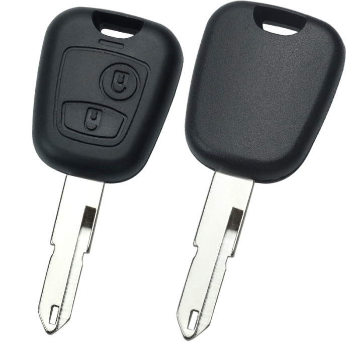 free shipping 10pcs/unit,Peugeot  2 buttons remote key shell with NE73 206  blade without logo
