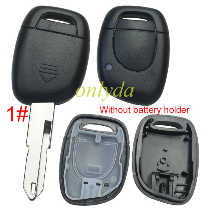 free shipping 10pcs/unit,Renault1 button remote key blank without battery holder holder NE73/Vac102, pls choose blade
