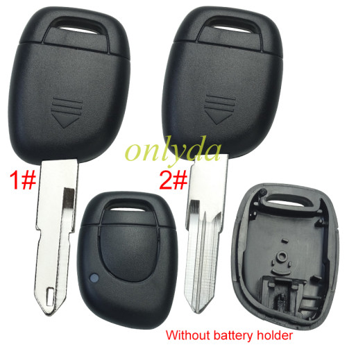 free shipping 10pcs/unit,Renault1 button remote key blank without battery holder holder NE73/Vac102, pls choose blade