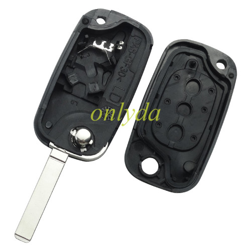 free shipping 10pcs/unit,Renault3 button remote key blank ， with logo , 1#307 2#407 3#VAC102 4#206 ,pls choose blade