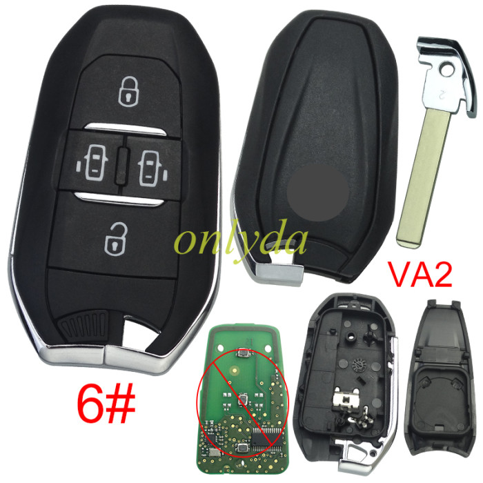 For Citroen remote key shell with badge, blade VA2. Pls choose the button type