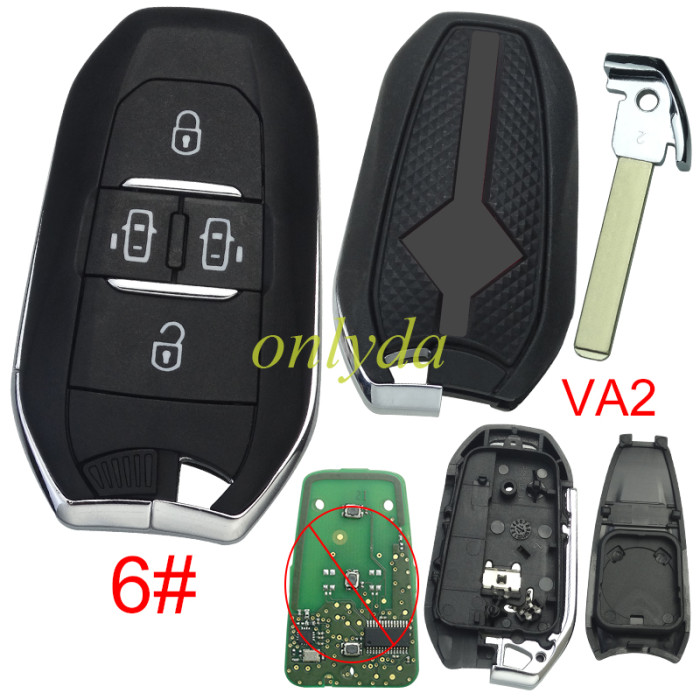 For Citroen remote key shell with with New Model Red Back Cover with DS badge, blade VA2. Pls choose the button type