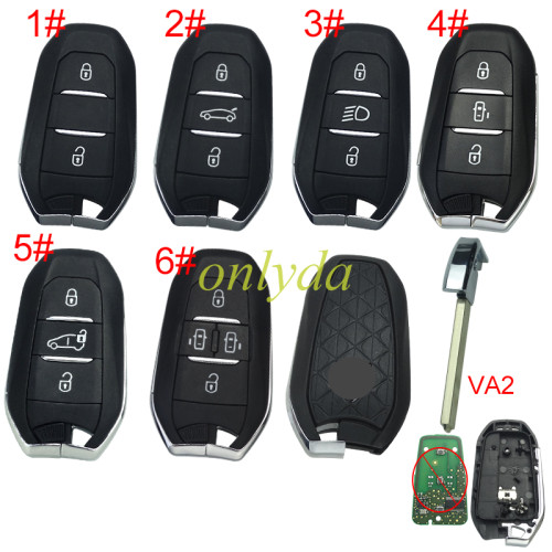 For Citroen remote key shell with DS badge, blade VA2. Pls choose the button type
