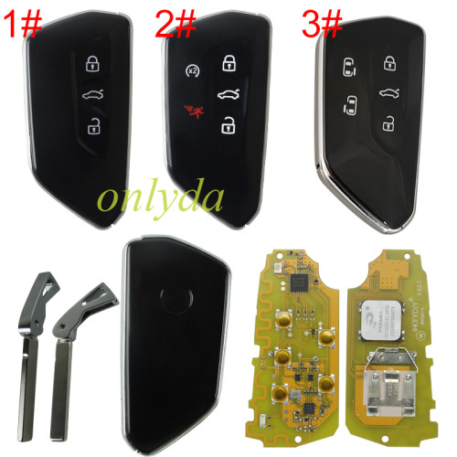 KEYDIY FGB25 For VW Style 3/4+1 Buttons Universal Smart Remote support 5C 5D key（5D UWB function not working）, pls choose button