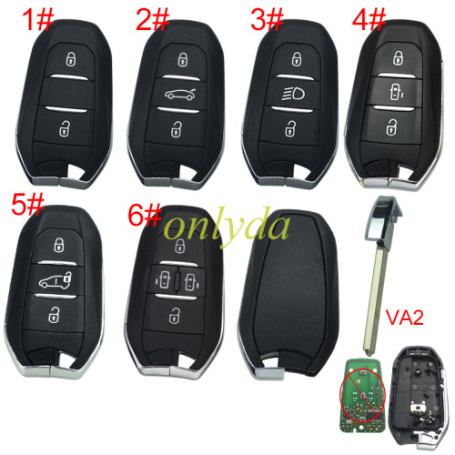 For Peugeot/Citroen remote key shell without badge, blade VA2. Pls choose the button type