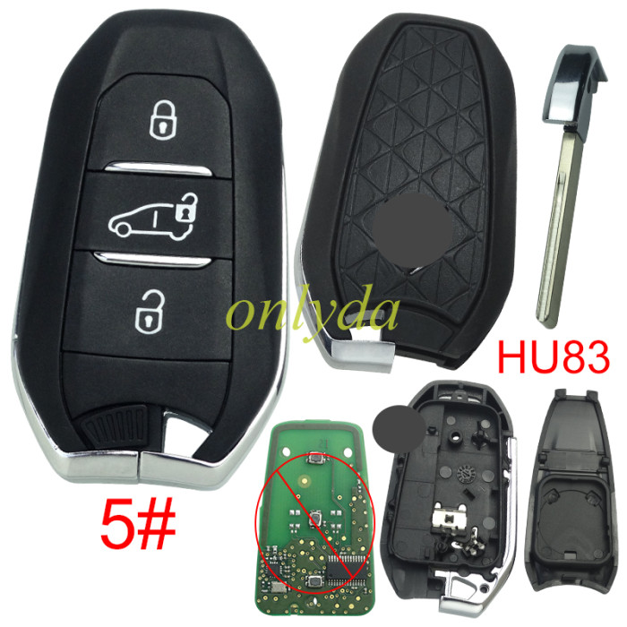 For Citroen remote key shell with DS badge, blade HU83. Pls choose the button type
