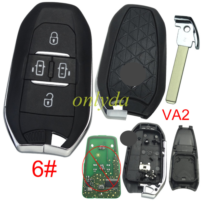 For Citroen remote key shell with DS badge, blade VA2. Pls choose the button type
