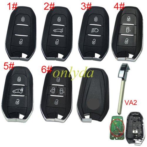 For Citroen remote key shell with badge, blade VA2. Pls choose the button type
