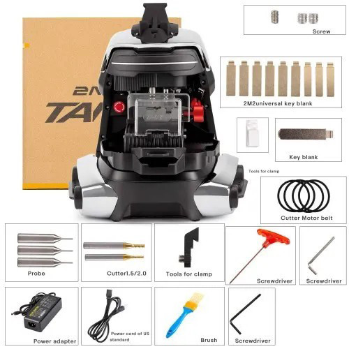2M2 TANK 2 Pro TANK II Pro CNC Key Cutting Machine ， Mobile APP Control，support Add House Keys Mul-T-lock, Dimple, Multi-point Keys