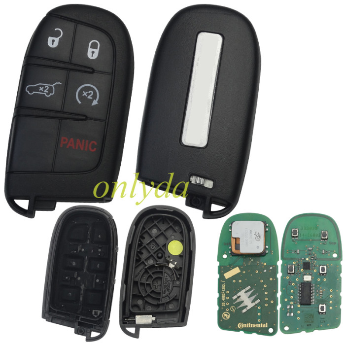 For OEM Dodge 4+1 button remote key with 434MHZ with 7953chip