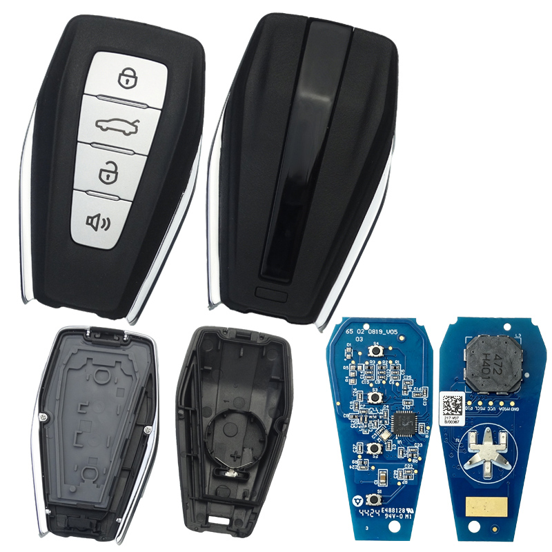 Geely Smart Key Shell Original Geely smart new 4 button remote key with 434mhz with 47 ...