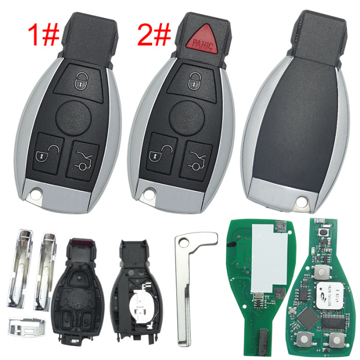 KYDZ Brand Mercedes Benz 2008 NEC 3/3+1 button remote KEYLESS GO key with changeable frequency 433MHZ / 315MHZ by KYDZ machine