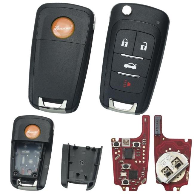 PN :XNBU01EN and new version XNBU21EN Xhorse XNBU21EN 2ndGeneration Wireless Remote Key Buick Flip 4 Buttons English