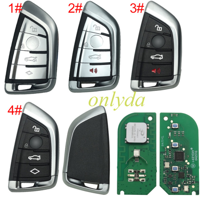 KEYDIY KD FGB58 Remote Key 434MHz For KD-MATE, KD-X4 key programmer. Used for BMW FEM, BDC, CAS4, CAS4+, G Series BDC2/BDC3 IMMO systems. Can also be used ZB smart key.pls choose button