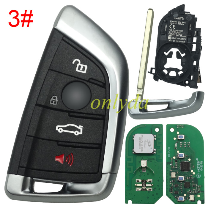 KEYDIY KD FGB58 Remote Key 434MHz For KD-MATE, KD-X4 key programmer. Used for BMW FEM, BDC, CAS4, CAS4+, G Series BDC2/BDC3 IMMO systems. Can also be used ZB smart key.pls choose button