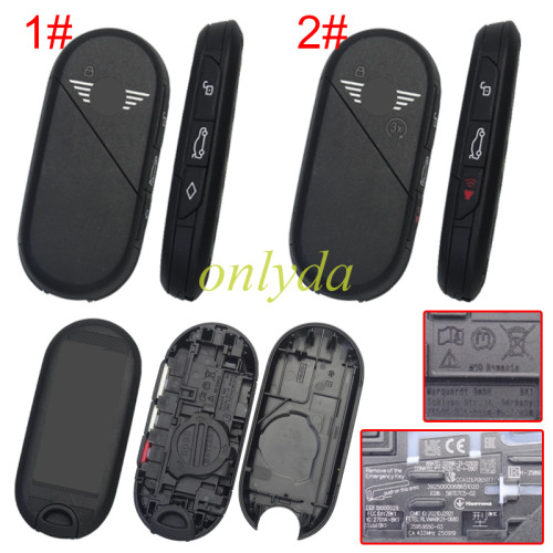 Original New Model For Bmw Mini Cooper 2024 Smart Key Fob Remote 315mhz/434mhz FCC IYZBK1 2701A-BK1 BK1 434MHZ 49Chips /UWB chip