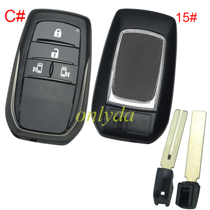 For Toyota/Lexus  remote key blank  with TOY12 blade without badge,, pls choose button model