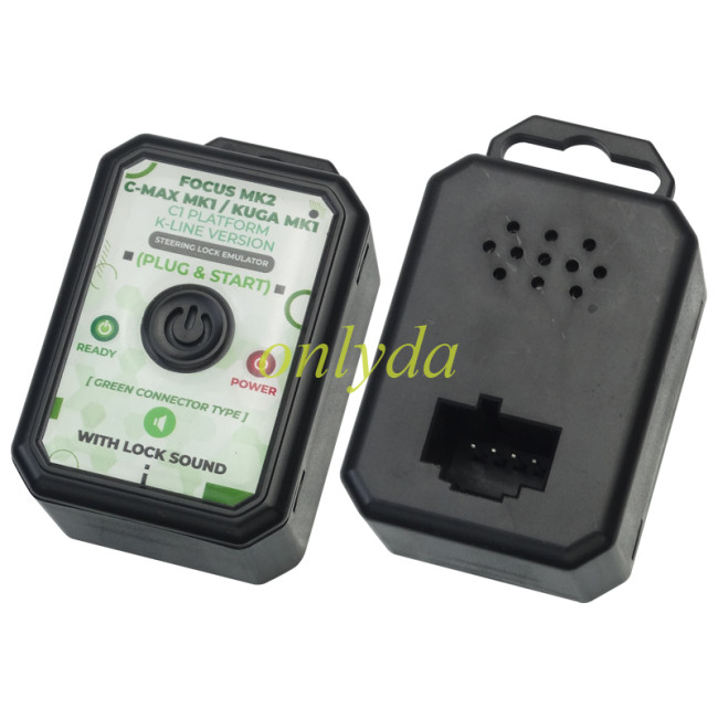 For Ford Focus MK2 C-MAX MK1 Kuga MK1 Steering Lock Emulator C1 K-Line Green Plug & Start with Sound