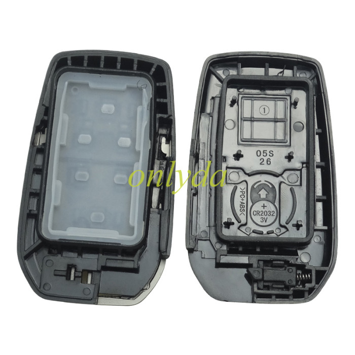 For Toyota  remote key blank  with TOY12 blade with logo,The back is a logo cover， toyota-B63F 13 types of logo back cover to choose, pls choose button model