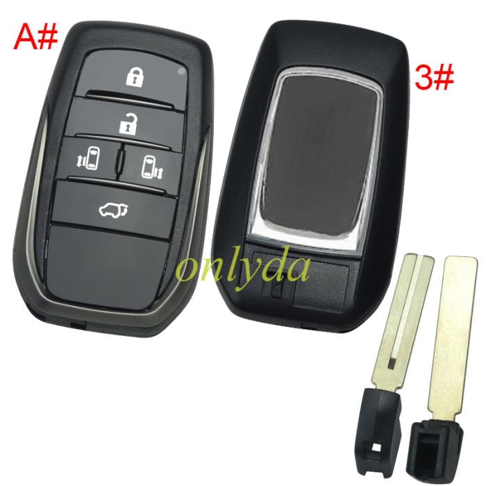 For Toyota/Lexus  remote key blank  with TOY12 blade without badge,, pls choose button model