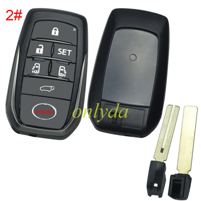 For Toyota  remote key blank  with TOY12 blade with logo,The back is a logo cover， toyota-B63F 13 types of logo back cover to choose, pls choose button model