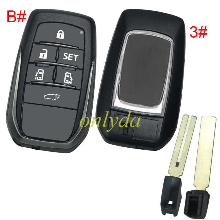 For Toyota/Lexus  remote key blank  with TOY12 blade without badge,, pls choose button model
