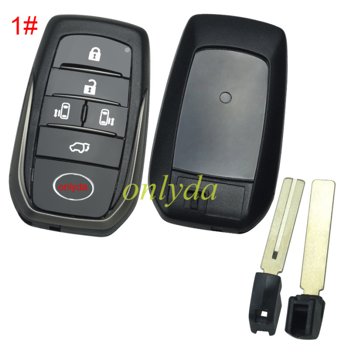 For Toyota  remote key blank  with TOY12 blade with logo,The back is a logo cover， toyota-B63F 13 types of logo back cover to choose, pls choose button model