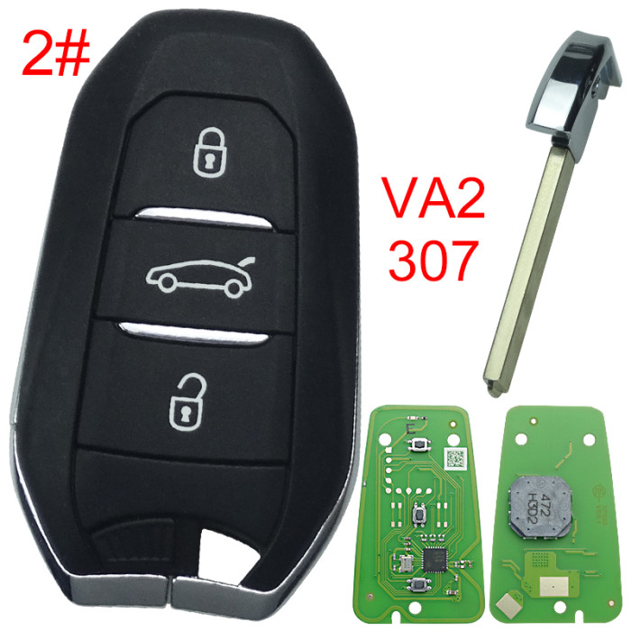 Free shipping from HK, 5pcs/lot Xhorse XZPG00EN smart remote key for Peugeot & Citroen & DS models