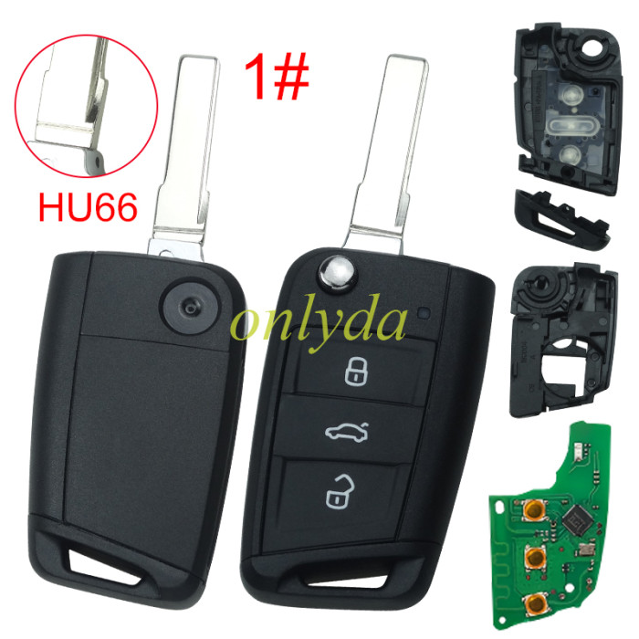 2026 New KEYDIY DZ-ZB15-3 Smart Key Board 3 Buttons for Volkswagen 5C