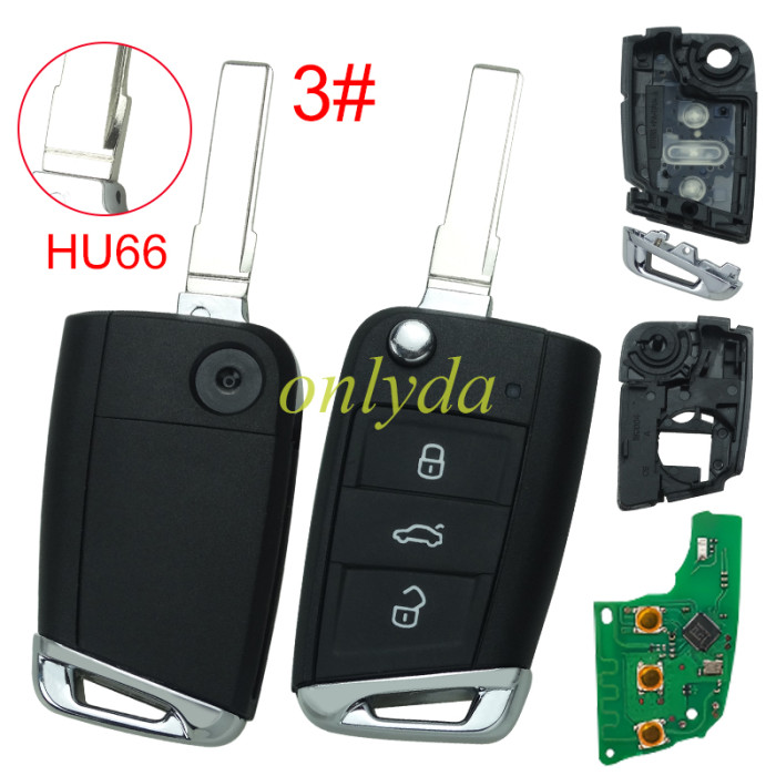 2026 New KEYDIY DZ-ZB15-3 Smart Key Board 3 Buttons for Volkswagen 5C