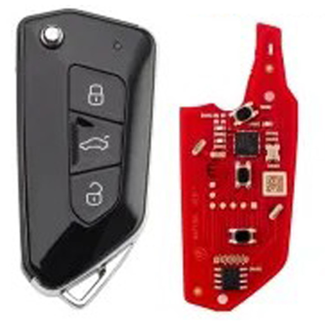 XHORSE XKGA83EN 2ndGeneration Wire Remote Key All Black 3 Buttons Key English