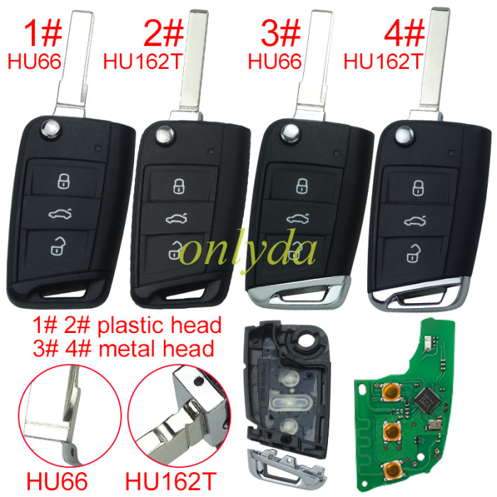 2026 New KEYDIY DZ-ZB15-3 Smart Key Board 3 Buttons for Volkswagen 5C