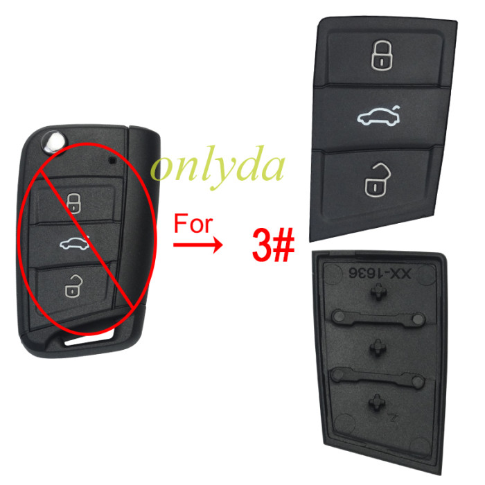 Super Stronger  ，seperate button pad for VW-B55 series key shell， pls choose model