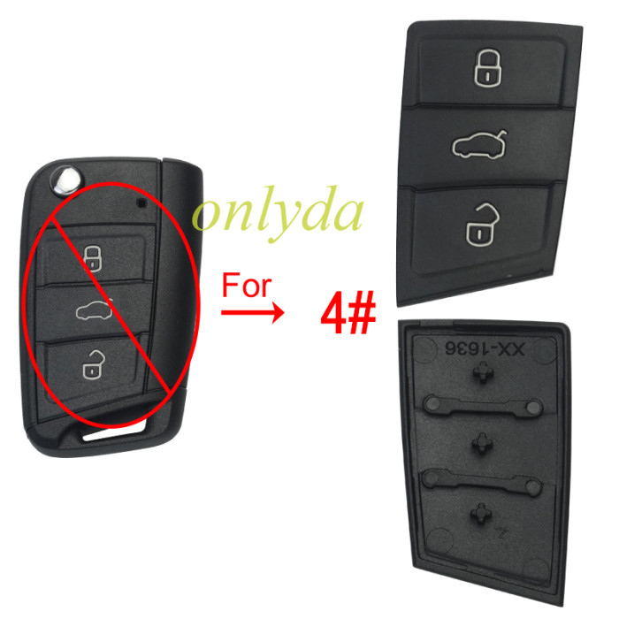 Super Stronger  ，seperate button pad for VW-B55 series key shell， pls choose model