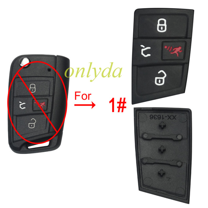 Super Stronger  ，seperate button pad for VW-B55 series key shell， pls choose model