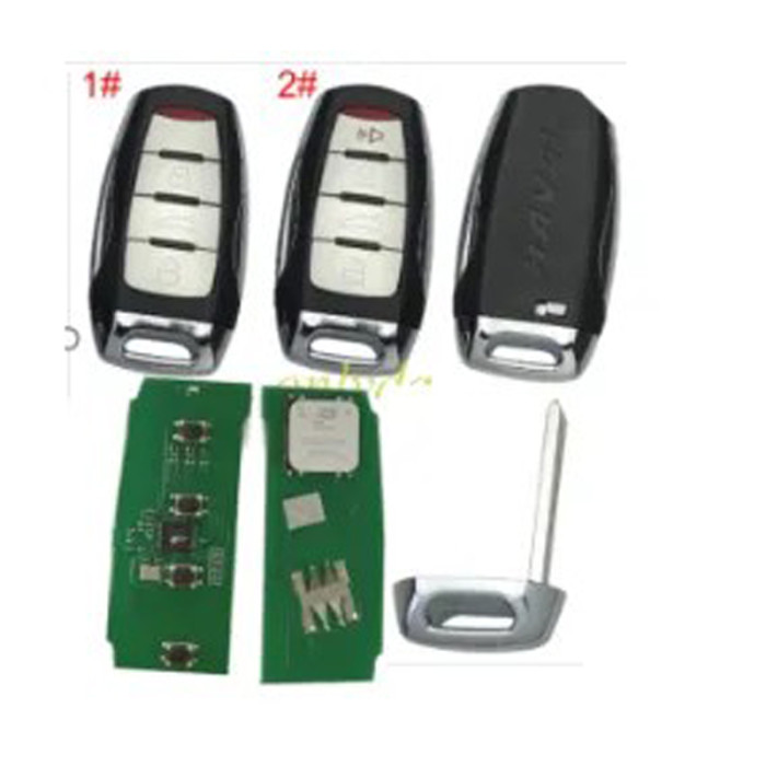 Proximity Smart Key Greatwall 3+1 button 434mhz AES 4A chip 3608700XSW04 A used for greatwall haval Jolion,DARGO Big Dog, H6