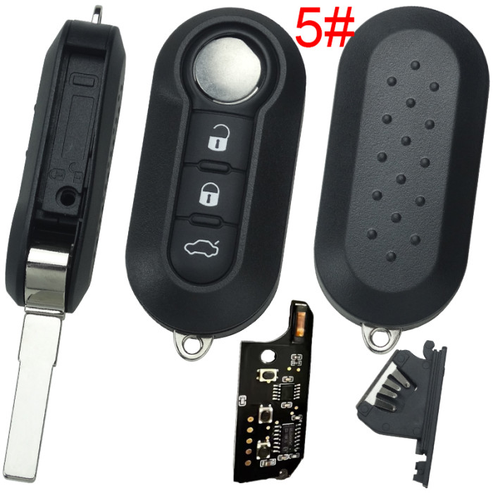 For Dodge Fiat   3 button  AES 4A NCF29A CHIP   with 433.92mhzwith SIP22 blade (Black PCB)