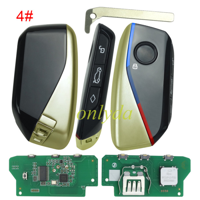 For BMW remote modified NEW style 315/433MHZ/868mhz with original PCF7945 chip ID49 For   BMW FEM 1 series 2011-2018  2 series 2014, 3 series 12-20 4 series 2013-2020 5 series CAS4 2009-2017 6 series CAS4 2011-2018 7 series CAS4 2008-2016 X1 BDC KNIF 2015+ X2 BDC KNIF 2018+   X3 CAS4  2011-2018 X4 CAS4  2014-2018 X5 BDC KNIF 2011-2018 X5 BDC KNIF 2011-2018