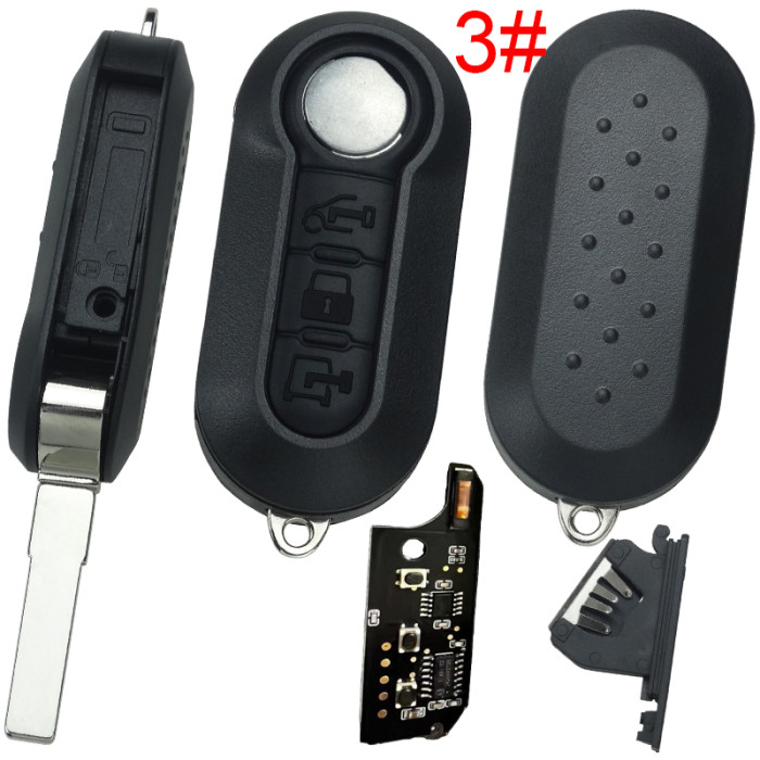 For Dodge Fiat   3 button  AES 4A NCF29A CHIP   with 433.92mhzwith SIP22 blade (Black PCB)