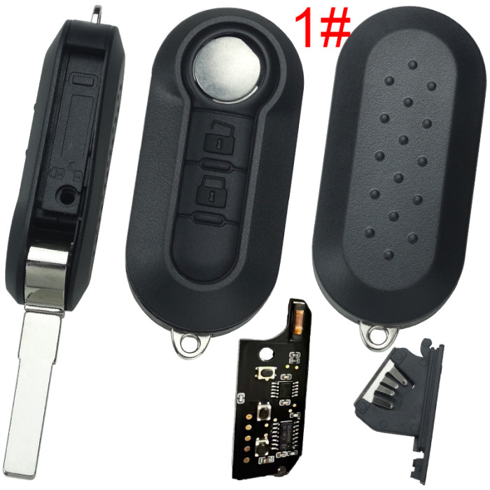 For Dodge Fiat   3 button  AES 4A NCF29A CHIP   with 433.92mhzwith SIP22 blade (Black PCB)