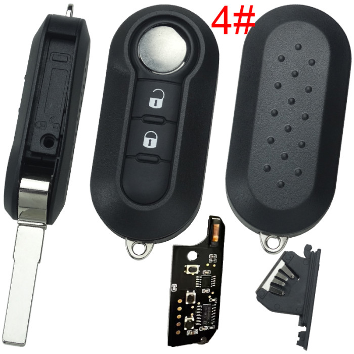 For Dodge Fiat   3 button  AES 4A NCF29A CHIP   with 433.92mhzwith SIP22 blade (Black PCB)
