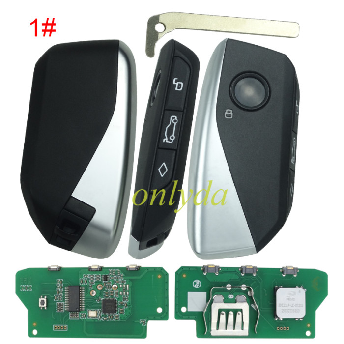 For BMW remote modified NEW style 315/433MHZ/868mhz with original PCF7945 chip ID49 For   BMW FEM 1 series 2011-2018  2 series 2014, 3 series 12-20 4 series 2013-2020 5 series CAS4 2009-2017 6 series CAS4 2011-2018 7 series CAS4 2008-2016 X1 BDC KNIF 2015+ X2 BDC KNIF 2018+   X3 CAS4  2011-2018 X4 CAS4  2014-2018 X5 BDC KNIF 2011-2018 X5 BDC KNIF 2011-2018