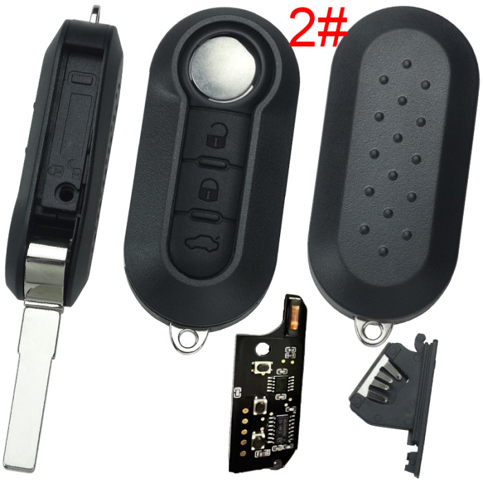 For Dodge Fiat   3 button  AES 4A NCF29A CHIP   with 433.92mhzwith SIP22 blade (Black PCB)